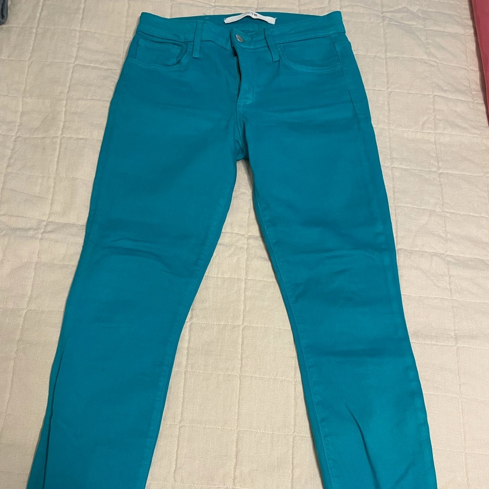 Teal skinny jeans